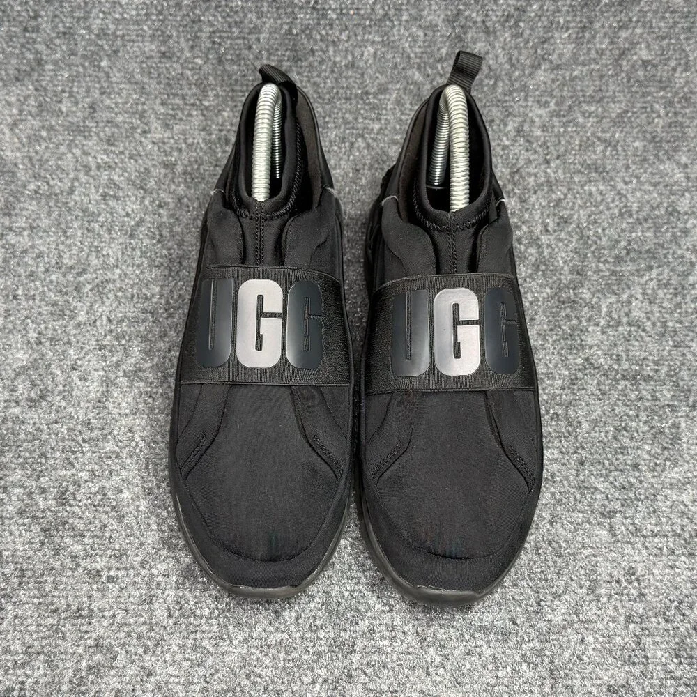 UGG Neutra Slip On Shoes Women's Size 6‎ Black Neoprene Graphic Logo Athletic